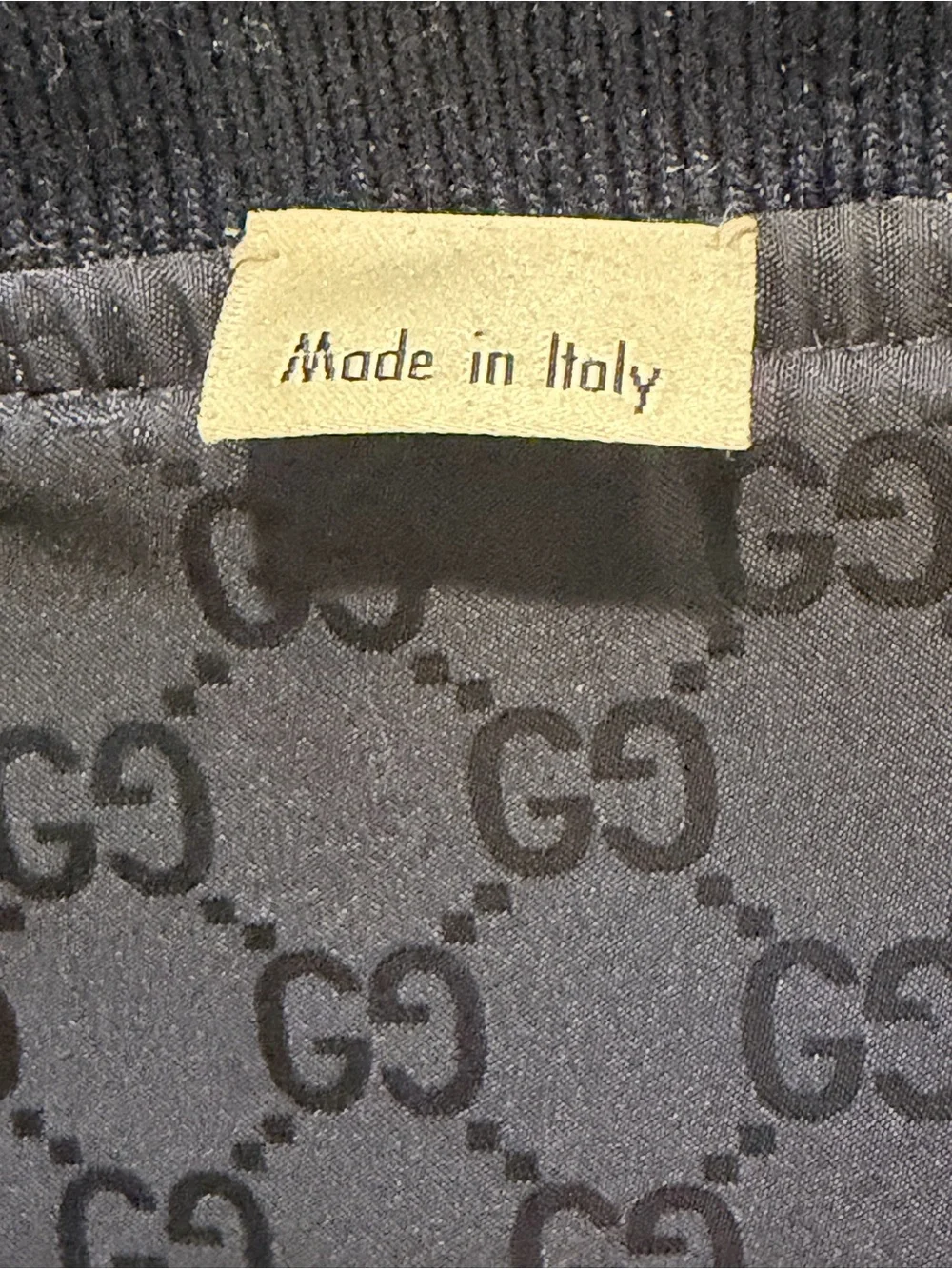 Gucci Reversible Navy Monogram Bomber Jacket